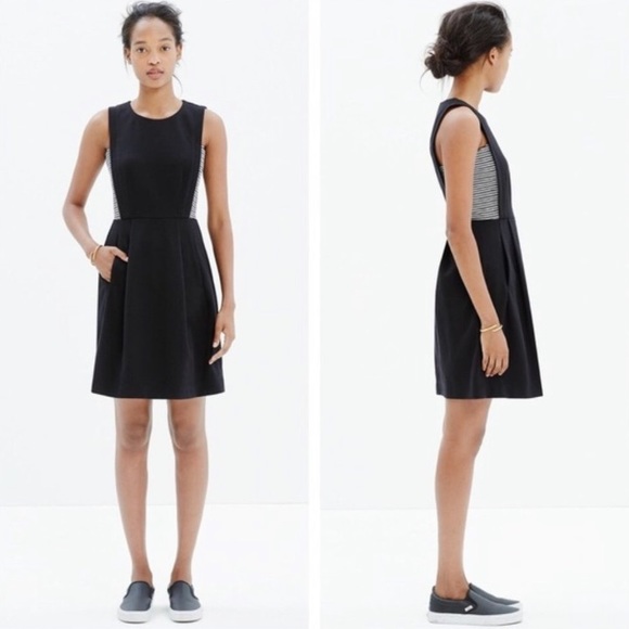 VGUC Madewell Abroad Dress in Stripe Insert - Picture 2 of 5